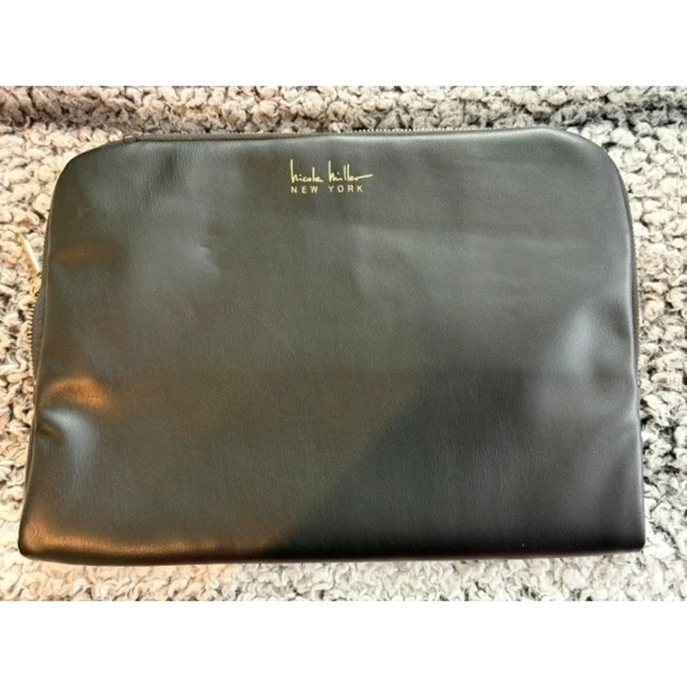 Women's Black Nicole Miller New York Laptop Tote Bag